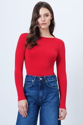 Women's Crew Neck Basic Blouse Alc-X14389