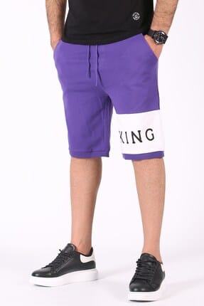 Printed Casual Purple Shorts