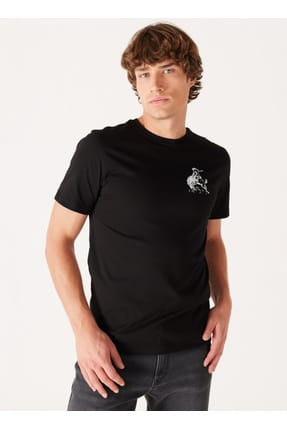 Crew Neck Black Men's T-Shirt W773EE100 Crew Neck T-shirt