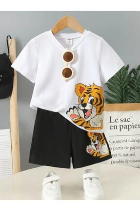 Side Teddy Bear Shorts Bottom Set for Ages 4 to 13